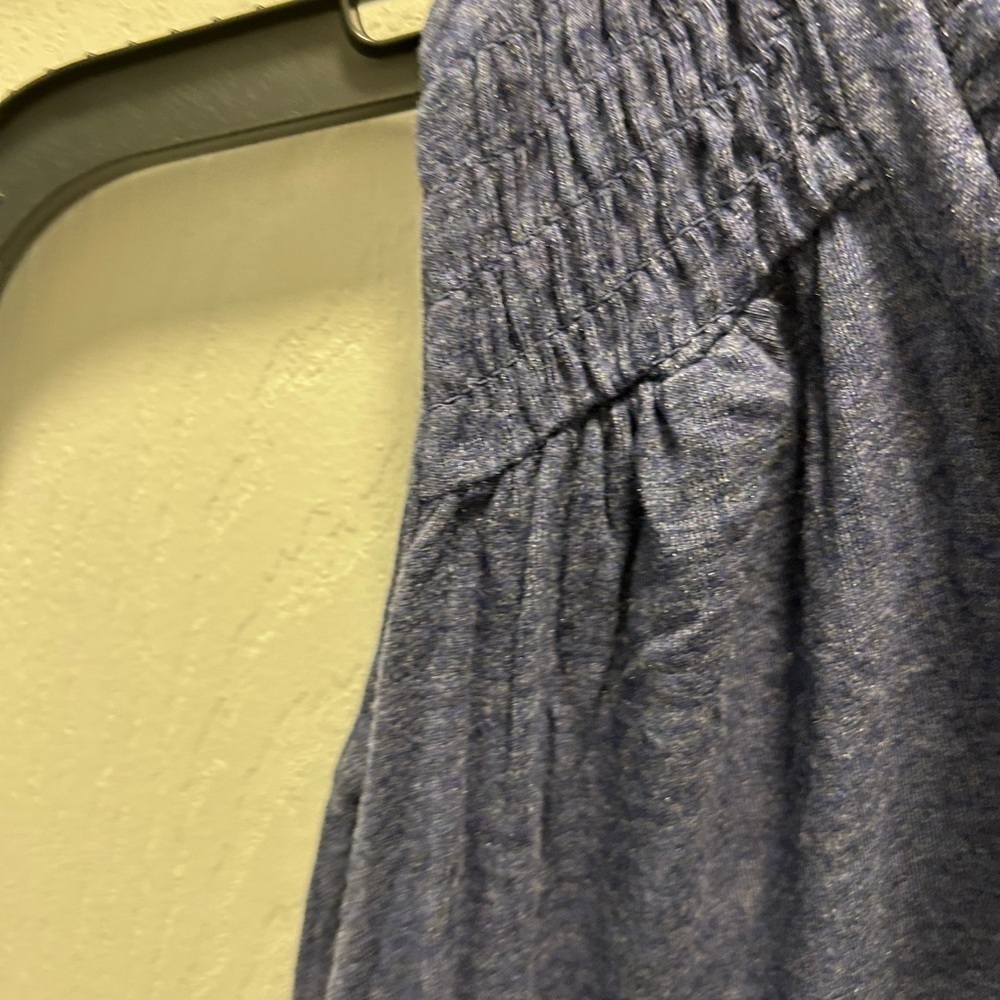 Women's Blue Sleeveless Dress - Picture 5 of 6